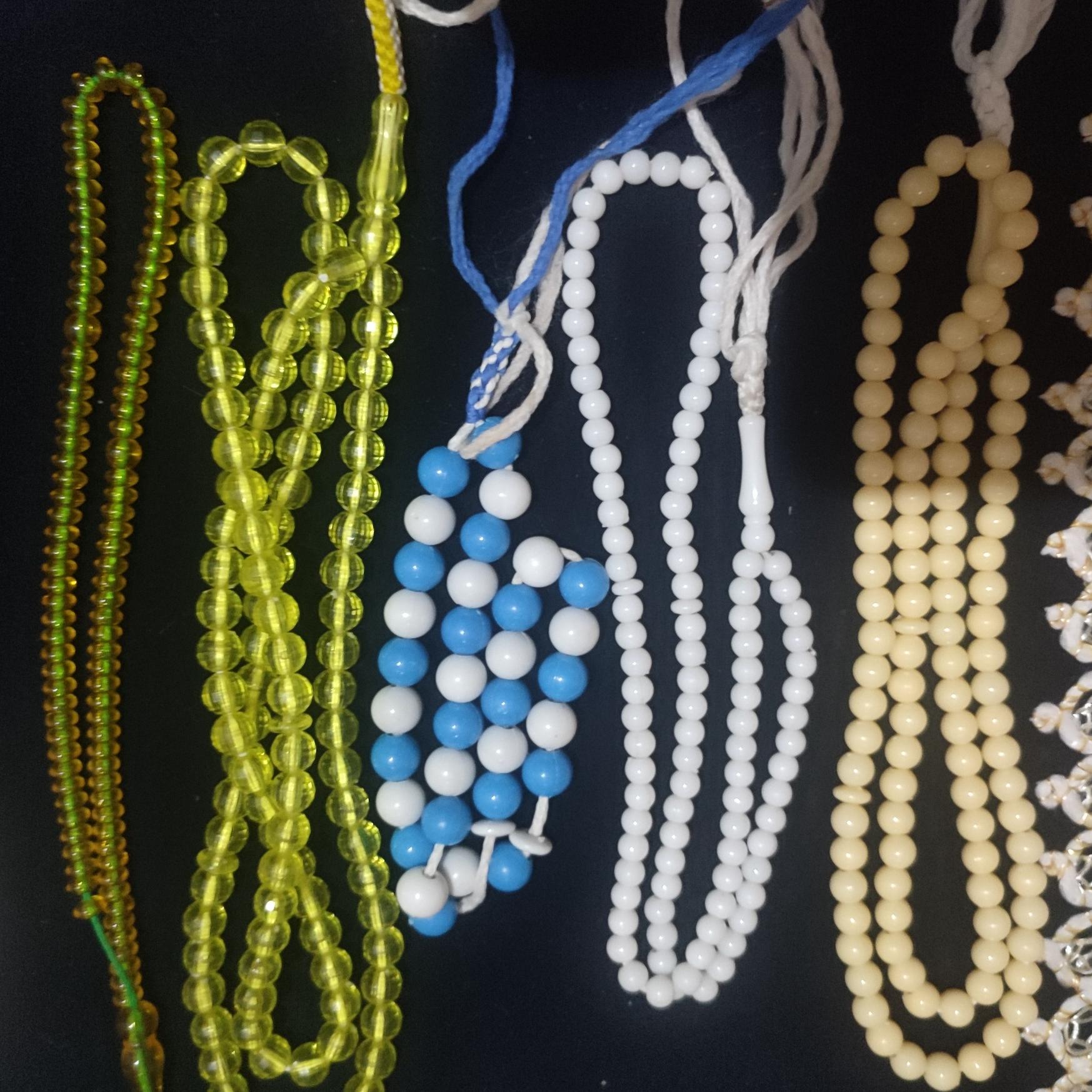 5عدد تسبیح از جنس شیشه پلاستیک