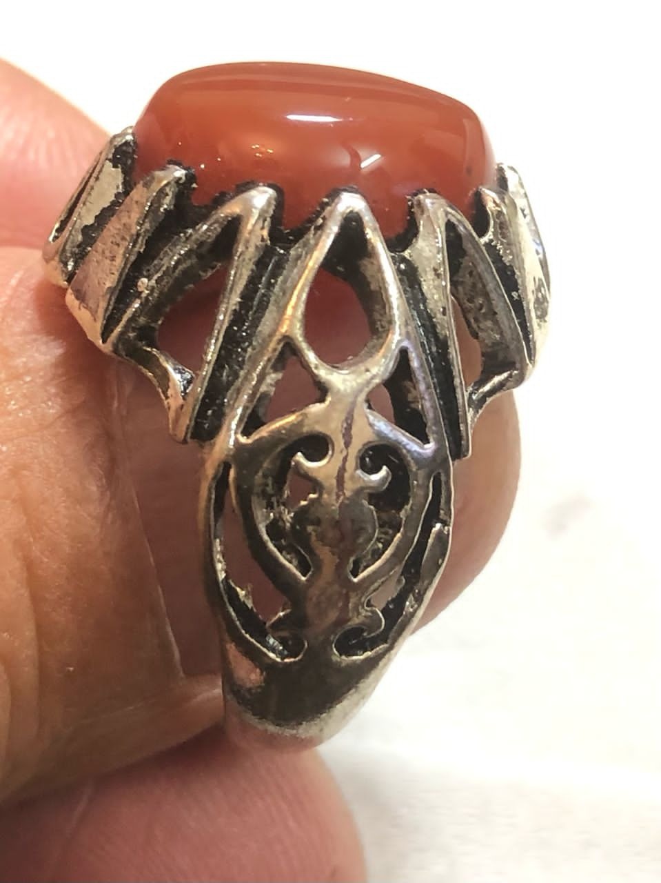 انگشتر عقیق طبیعی معدنی