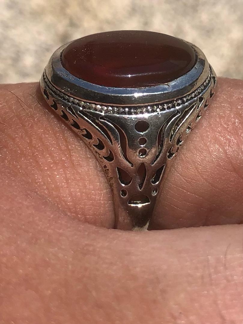 انگشتر عقیق طبیعی معدنی