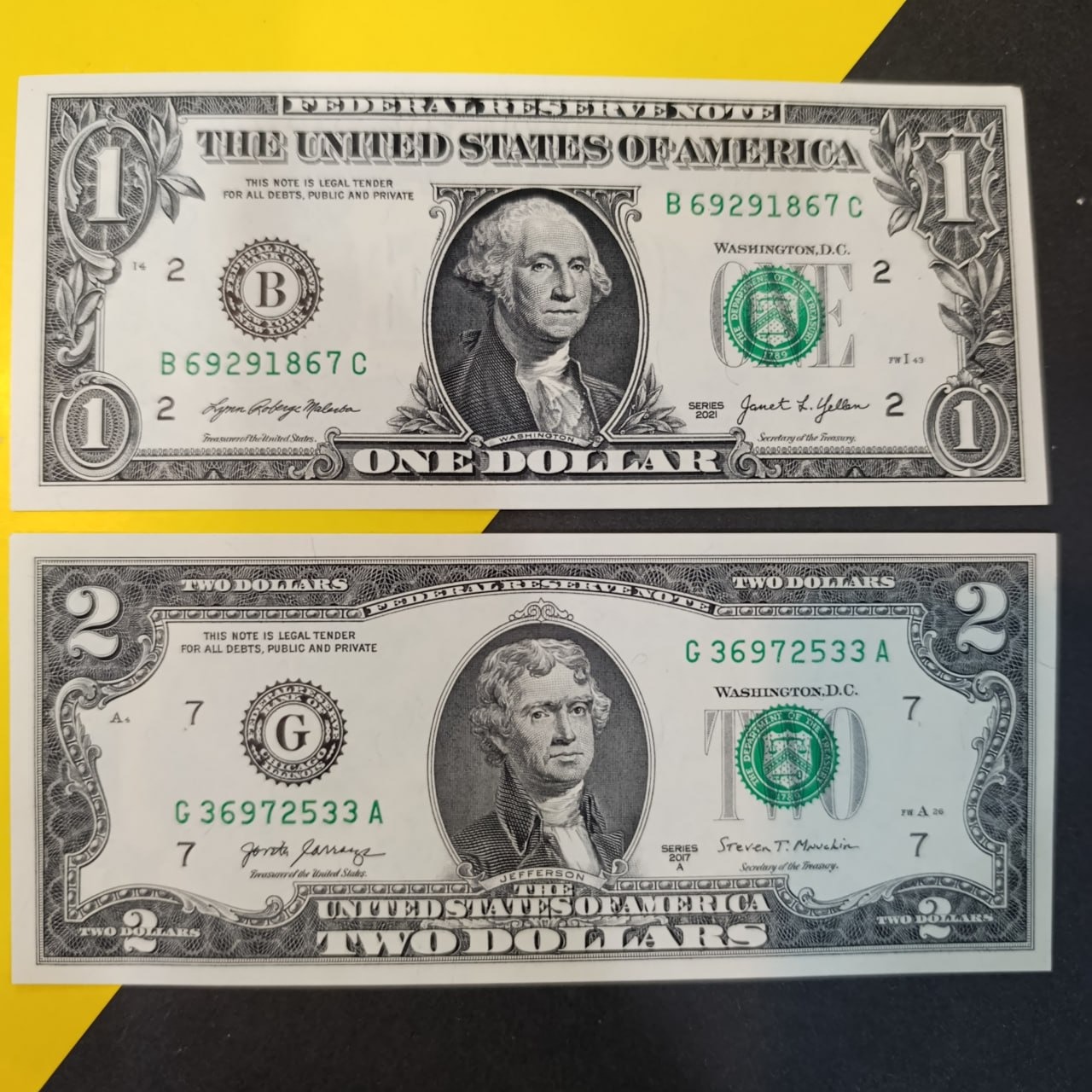 1و2 دلاری خشک بانکی