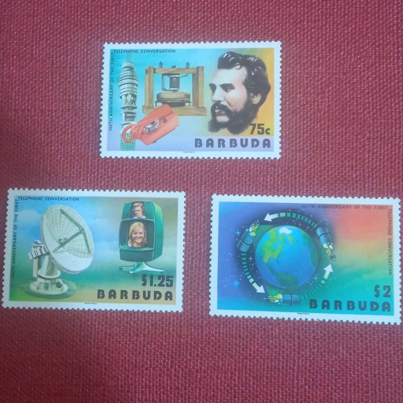 سری تمبر صد سالگی مکالمه تلفنی 1976 (توضیح)