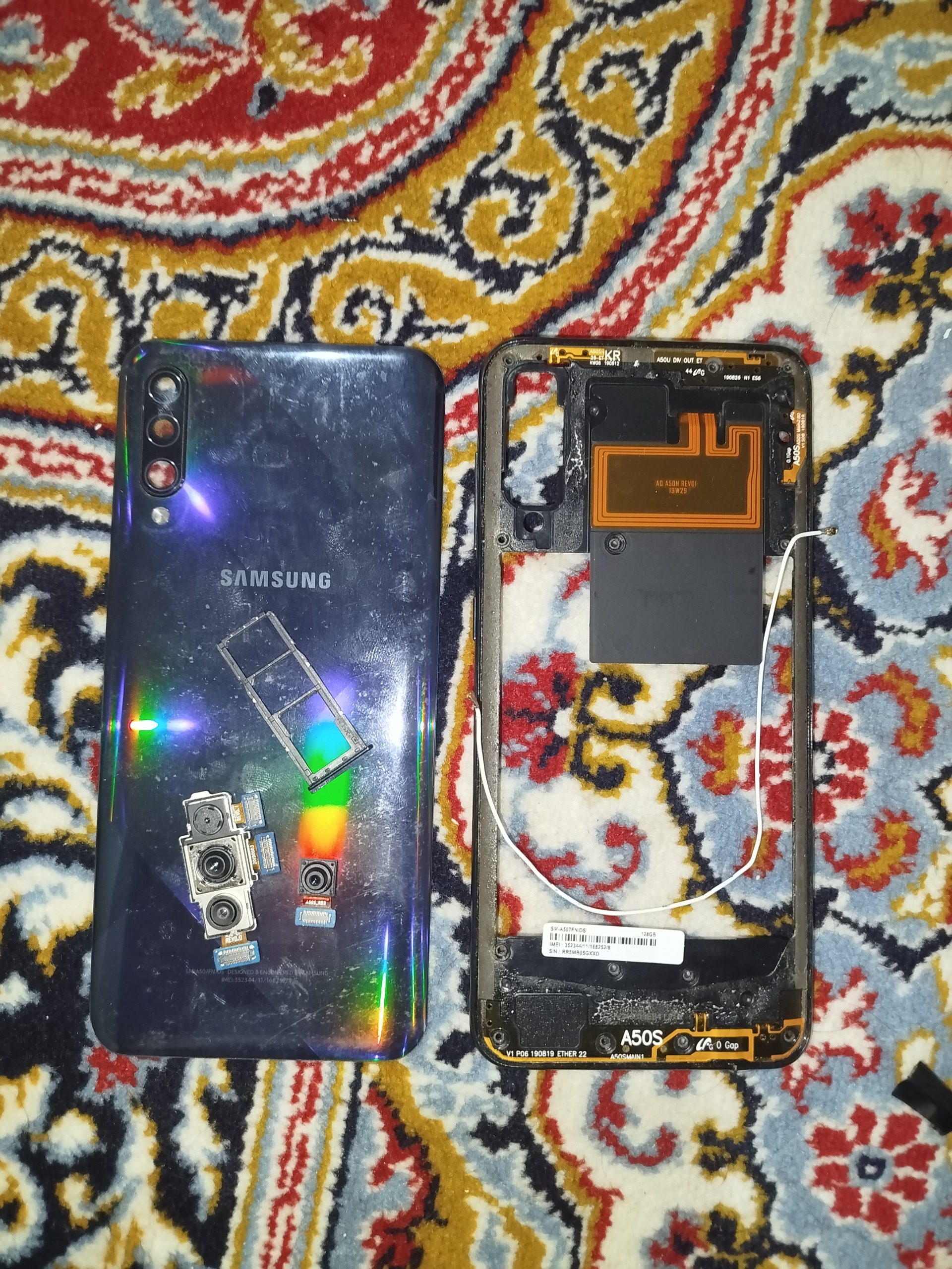 فرم پشت ودرب a50s اورجینال