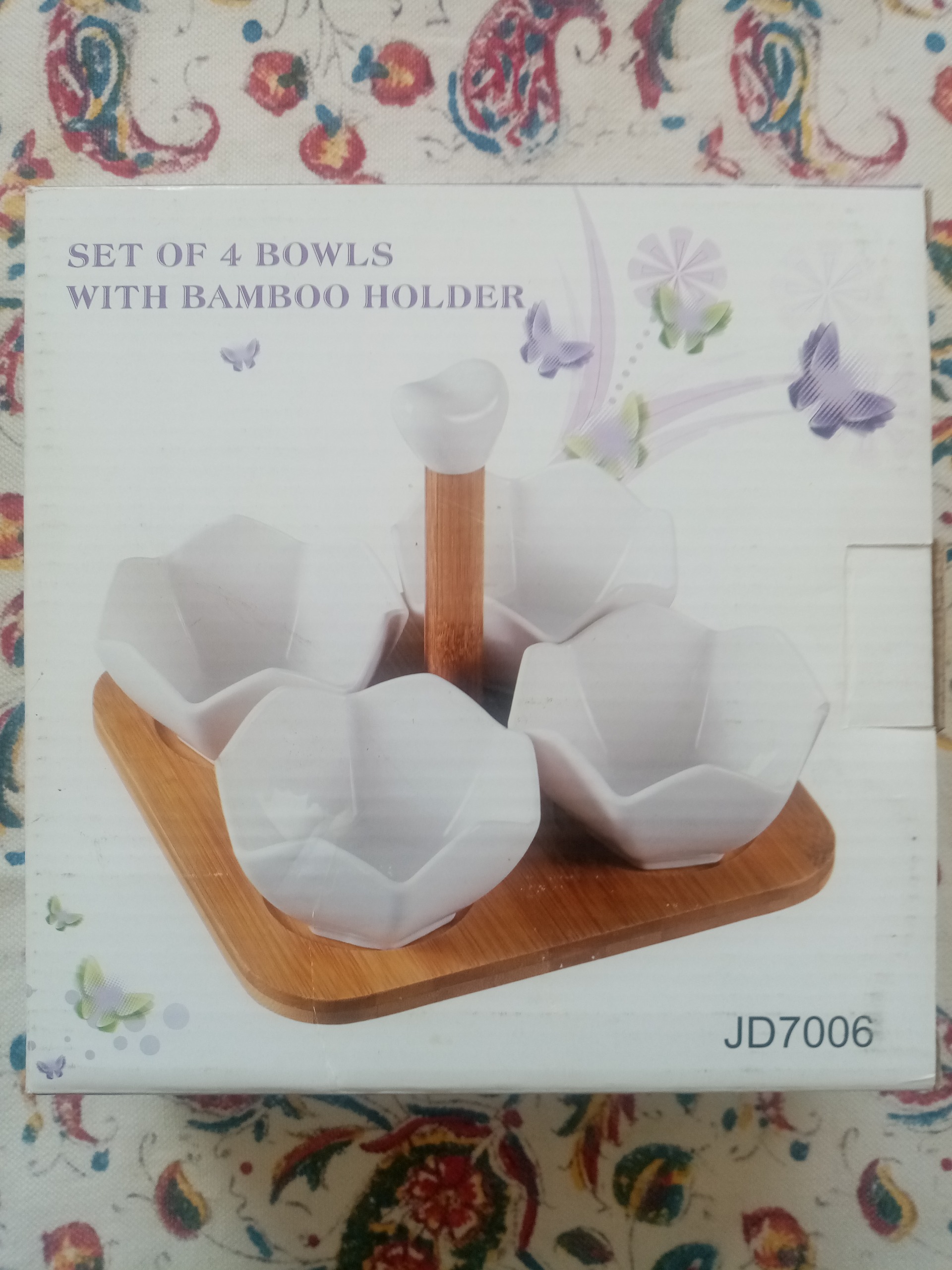 ست 4 عددی ظرف سرو ترشی(ترکیب چوب و چینی)