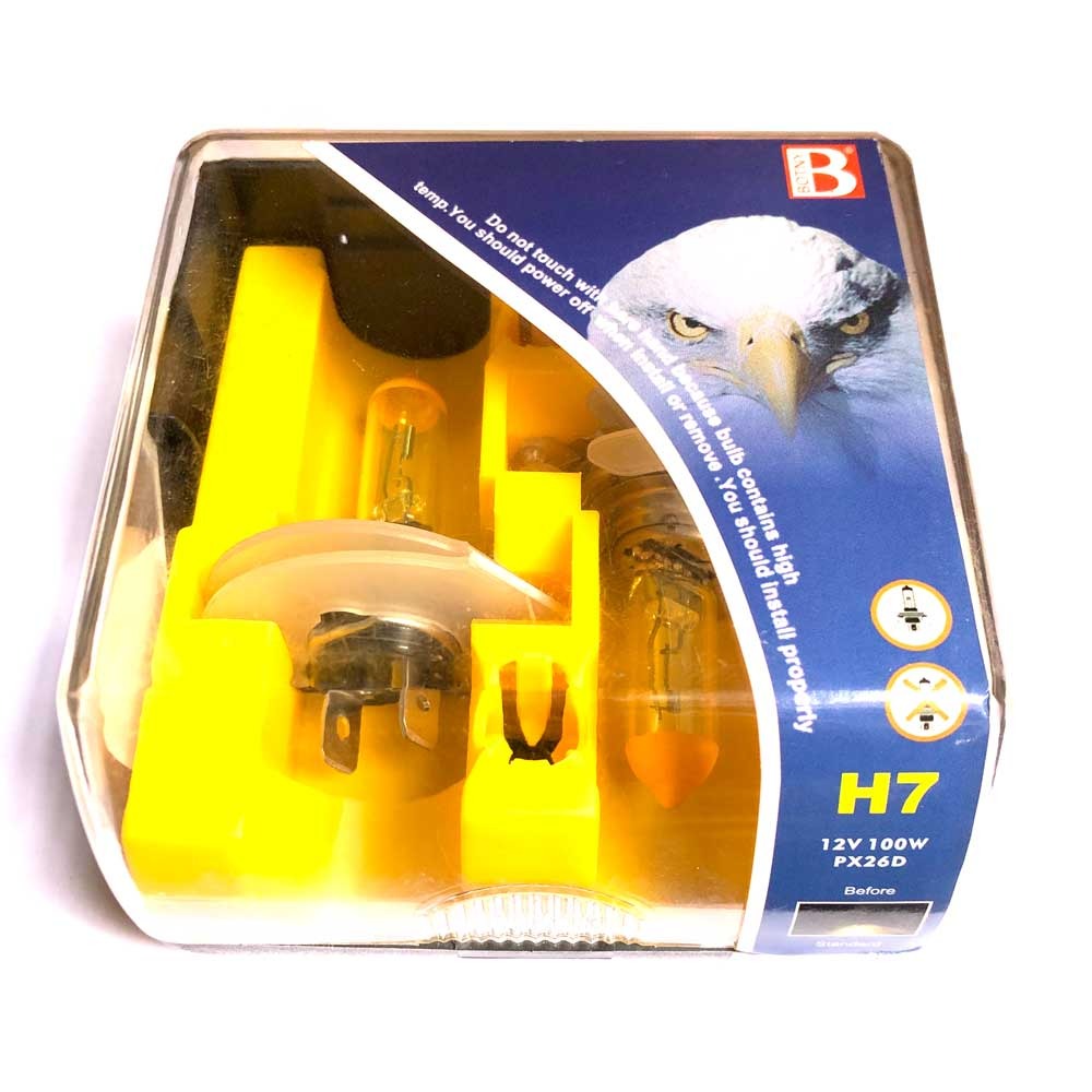 لامپ زردجفت100/90 وات پایه H7