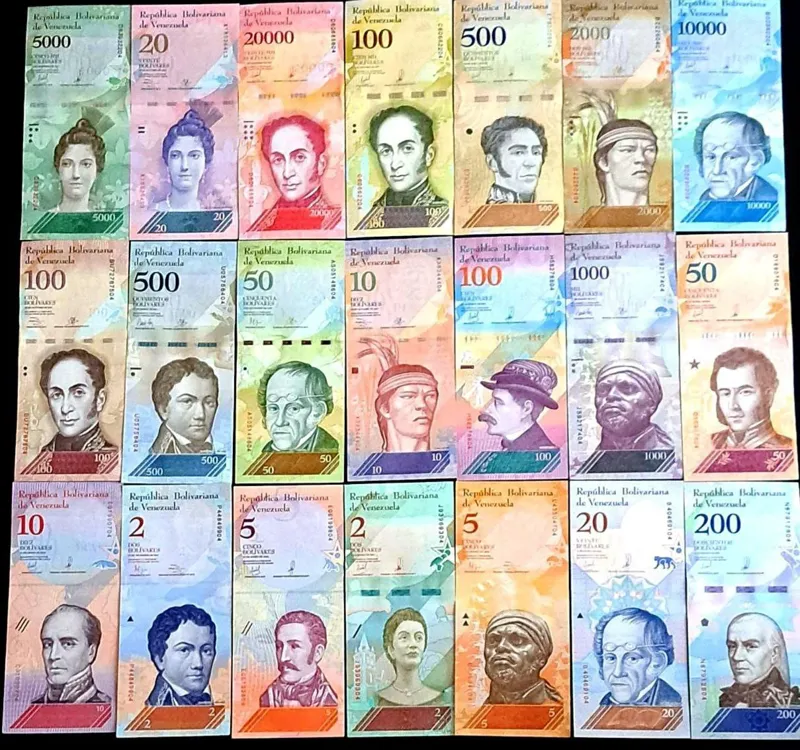 ست اسکناس 21 برگی ونزوئلا
