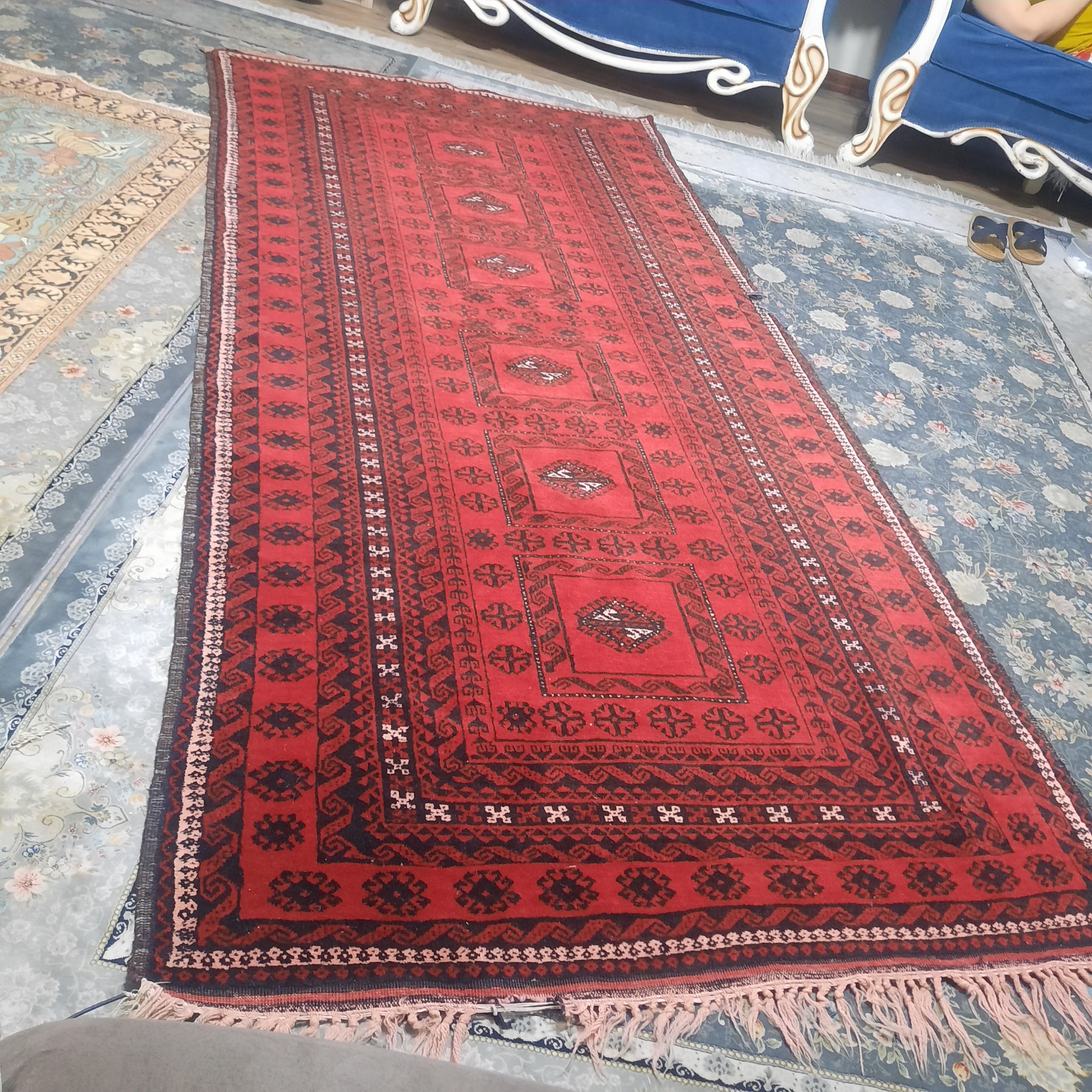 قالیچه طرح خشتی بلوچ