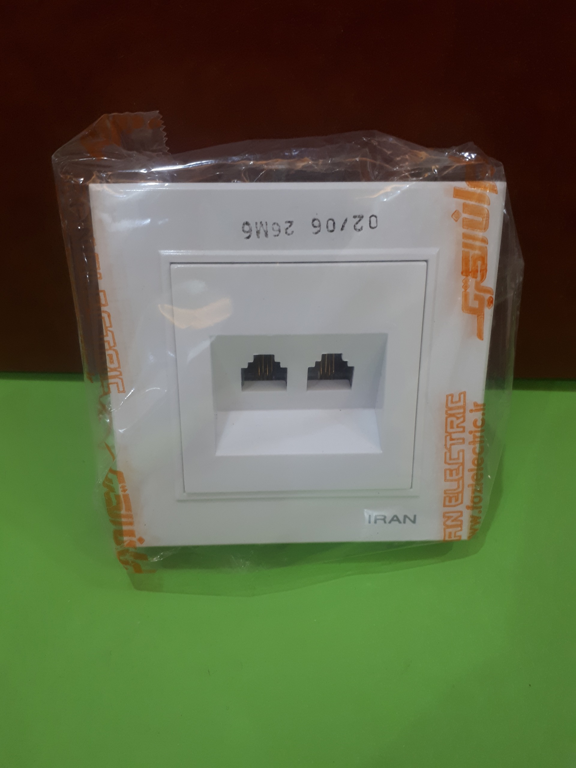 سوکت تلفن دوتایی پلکسی سفید