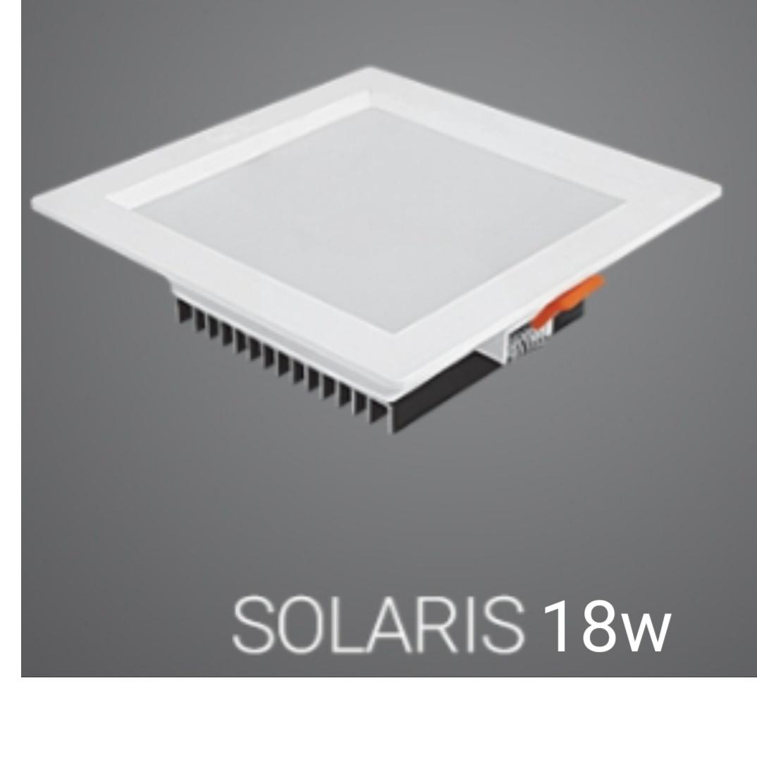 چراغ توکار سولاریس18  وات مربعی