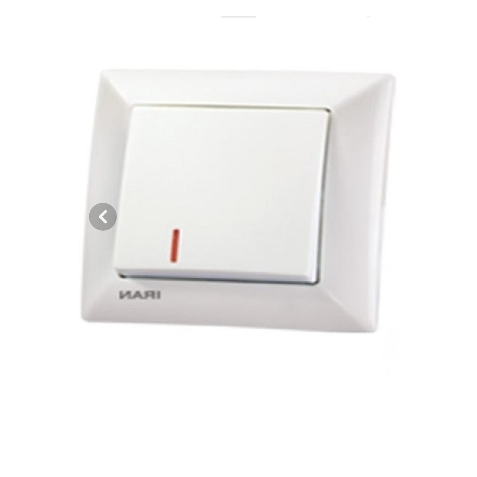 کلید یکپل ایران الکتریک الیزه سفید