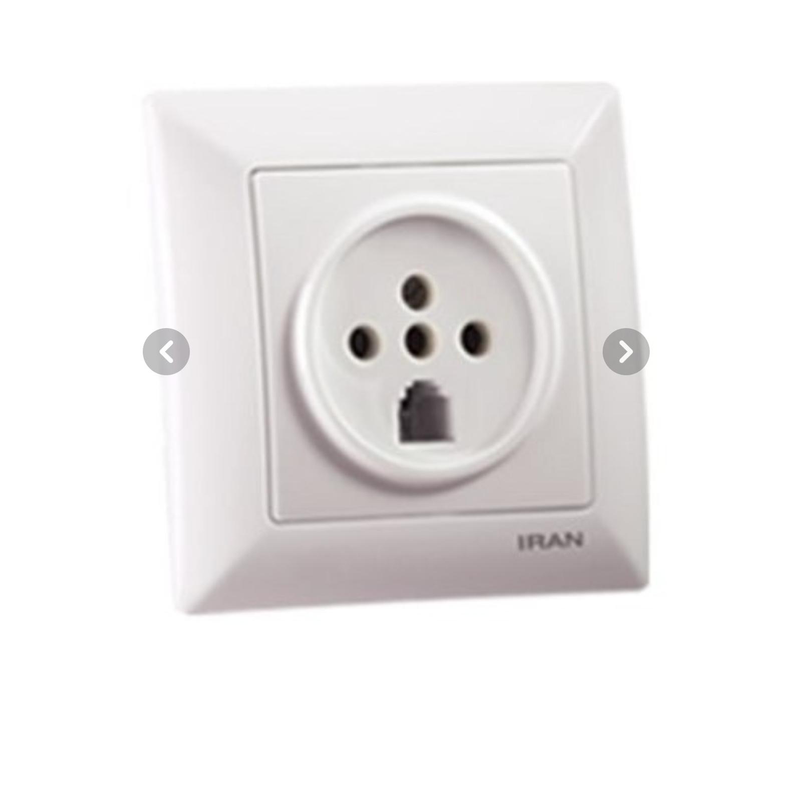 پریز تلفن دوکاره ایران ؛ الیزه سفید