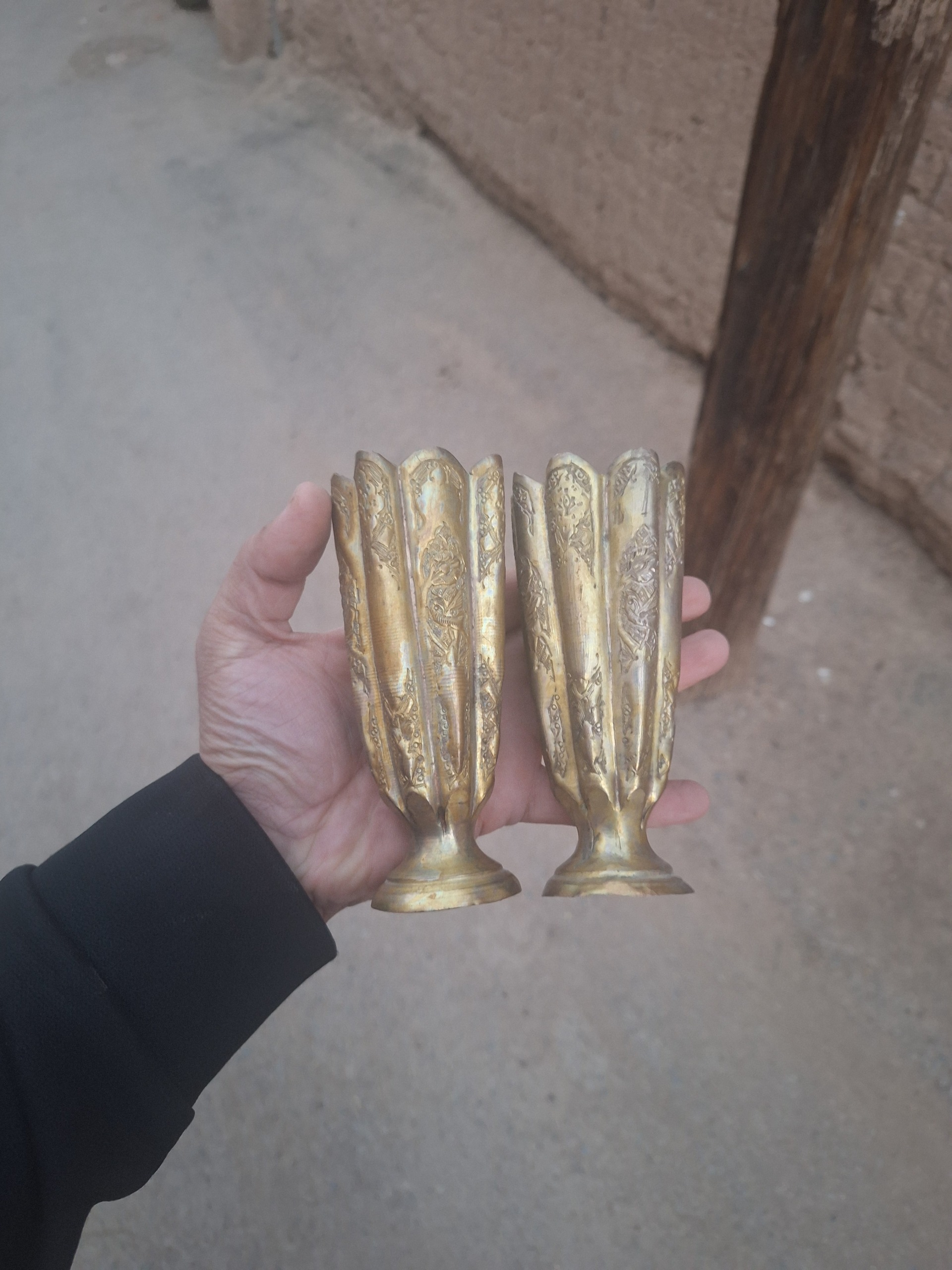 جام یاگلدان برنجی قدیمی