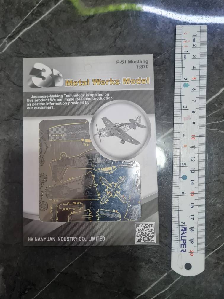 پازل فلزی هواپیمای P-51 Mustang