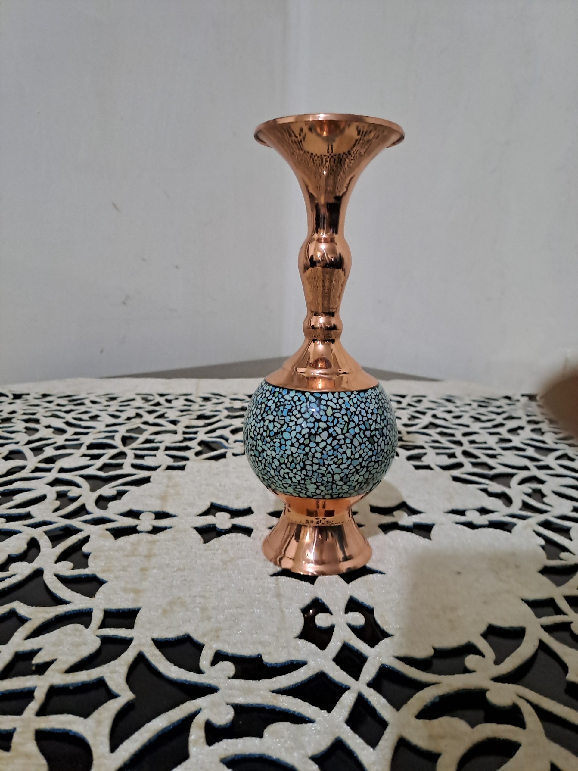گلدان مس فیروزه