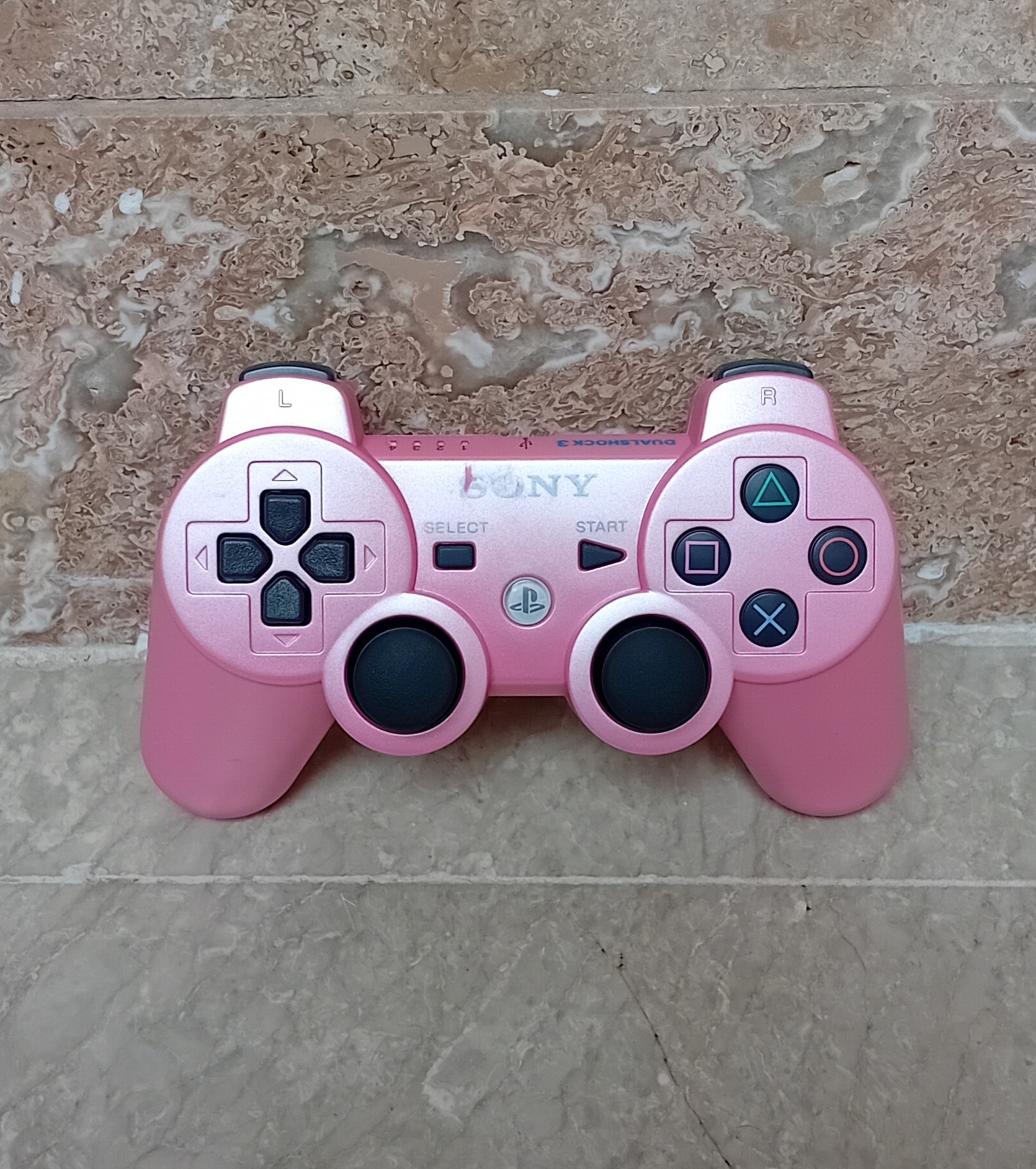 دسته اورجینال PS3 صورتی باتری 500 میلی آمپر