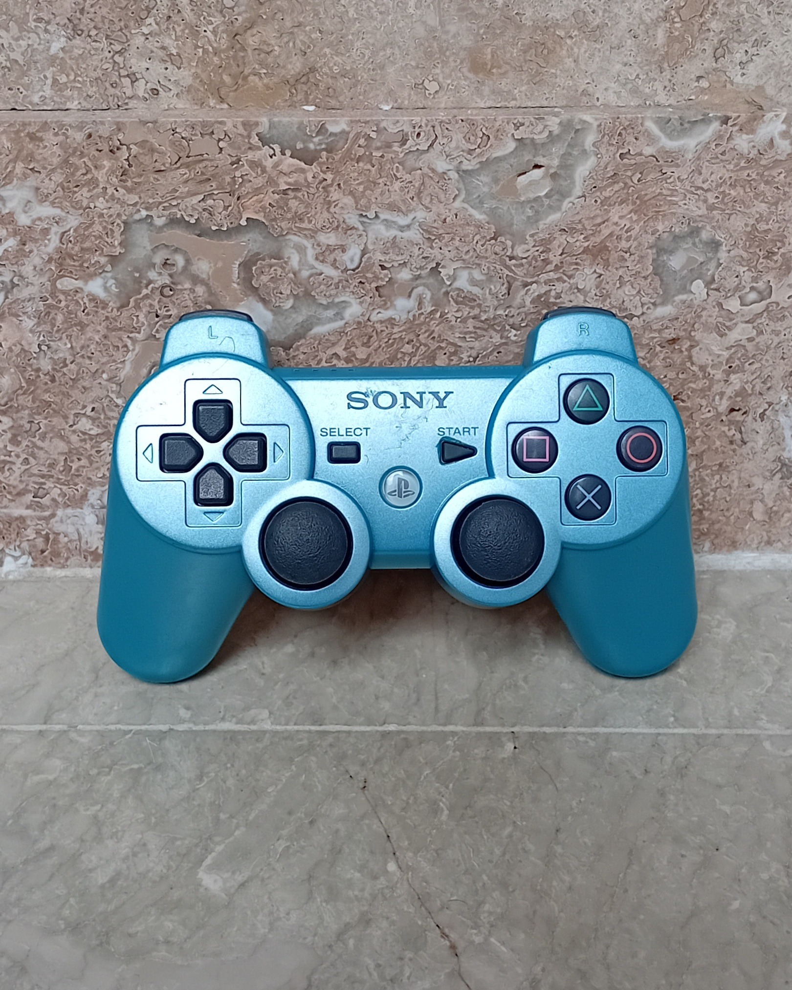 دسته اورجینال PS3 آبی روشن باتری 500 میلی آمپر