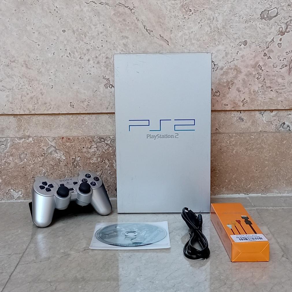 PS2 فت باندل Silver ساخت Japan با دسته اورجینال