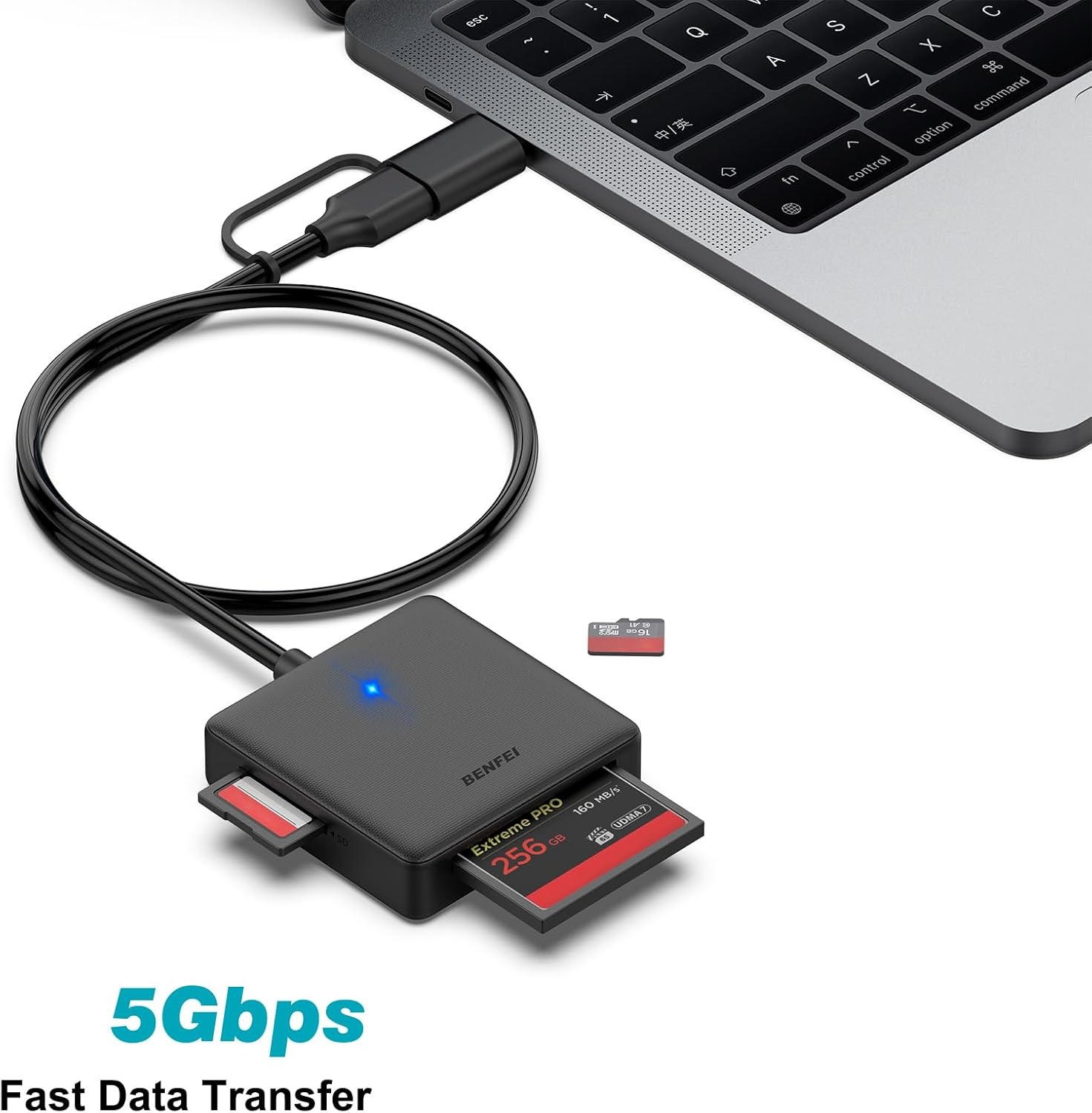کارتریدر USB-C و USB 3.0 چندکاره برند Benfei