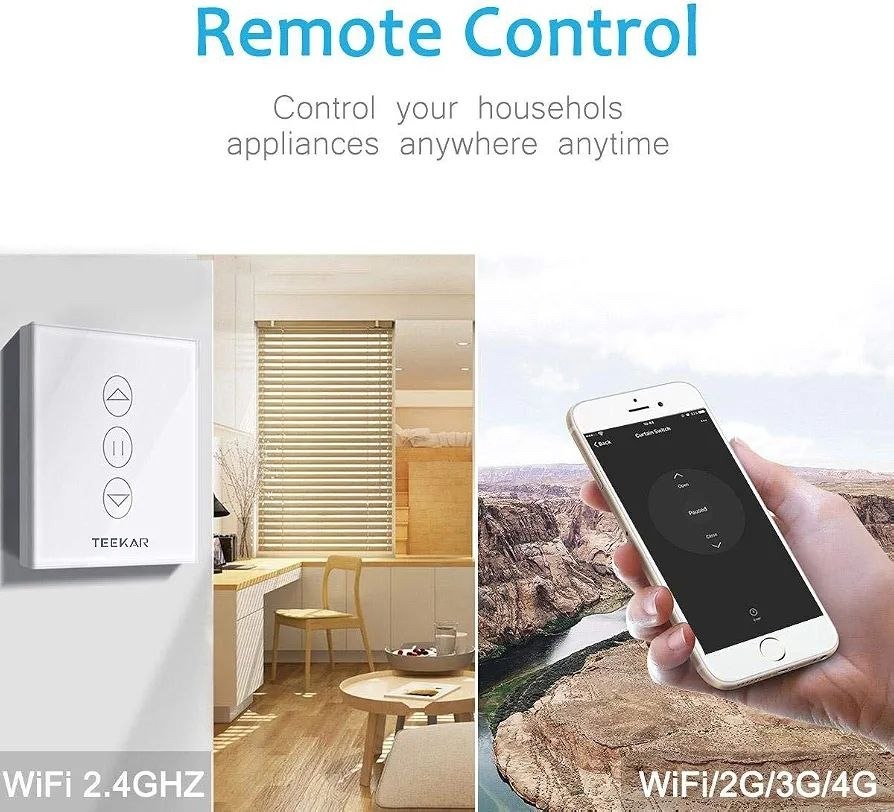 کلید هوشمند کرکره برقی WiFi نسل 3، 240V، TEEKAR،