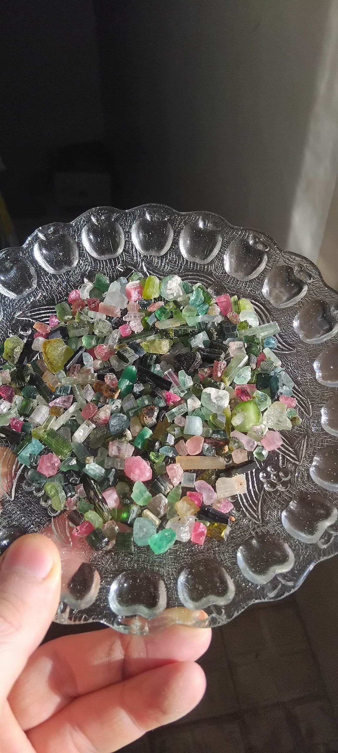 تورمالین رنگی شفاف