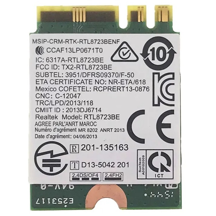 کارت وایرلس لپ تاپ Realtek Rtl8723BENF M.2