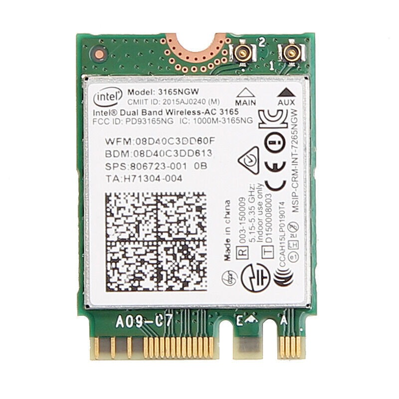 کارت وایرلس Intel Dual Band Wireless-AC 3165 NGW