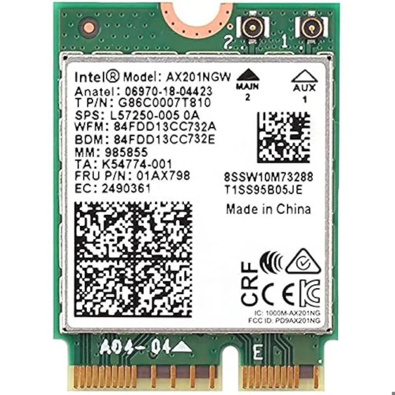 کارت وایرلس Intel AX201NGW Wi-Fi 6 M.2 CNVio2