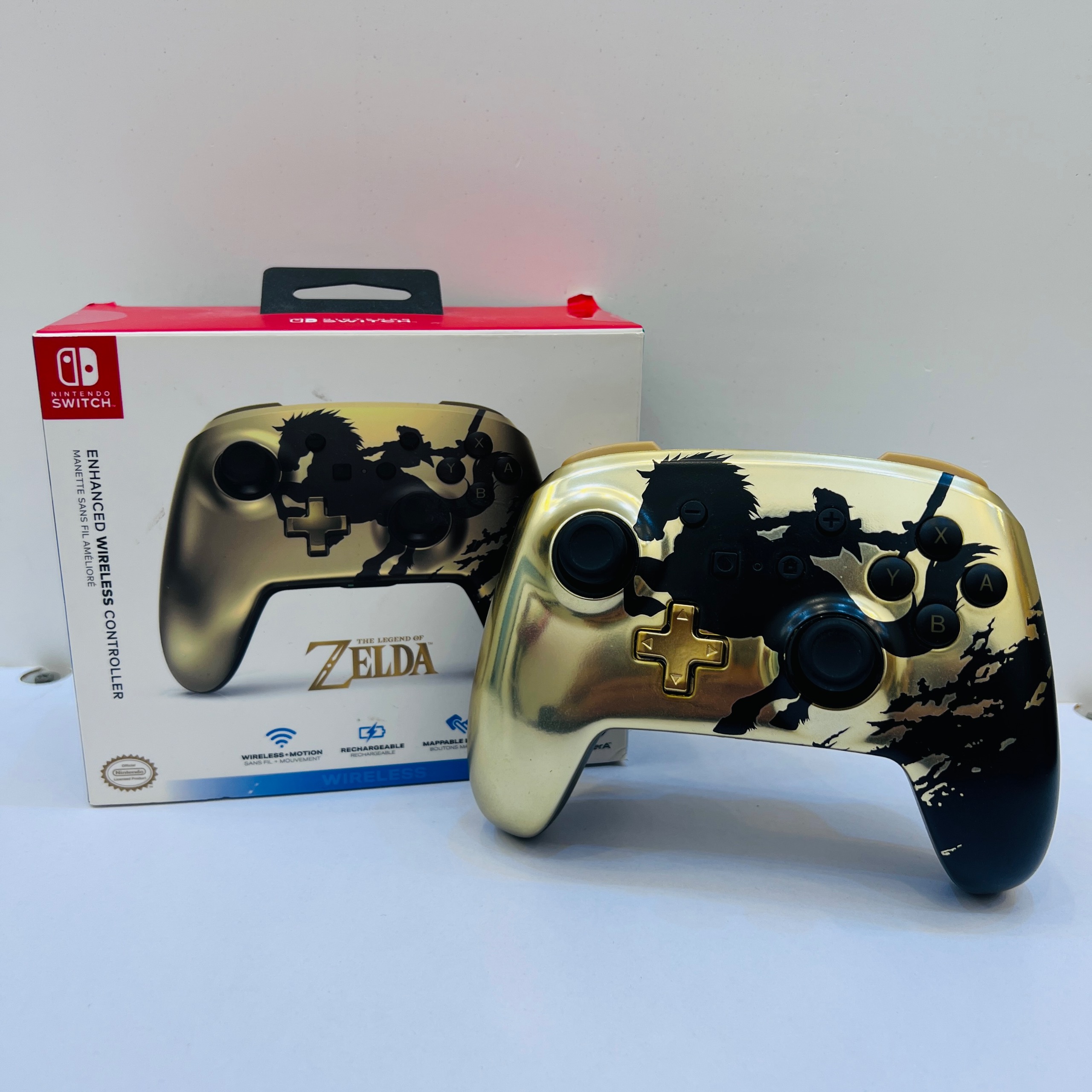 دسته اورجینال nintendo باندل zelda در حد نو