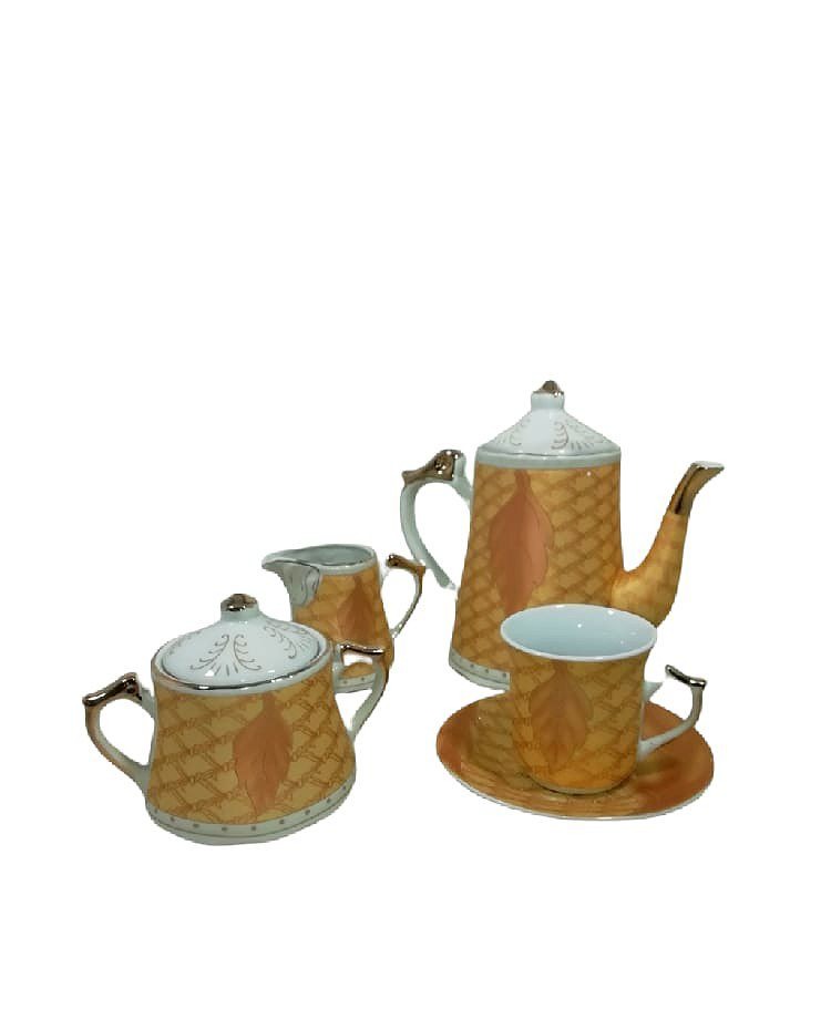 ست قهوه خوری 15 پارچه چینی. سرویس قهوه خوری