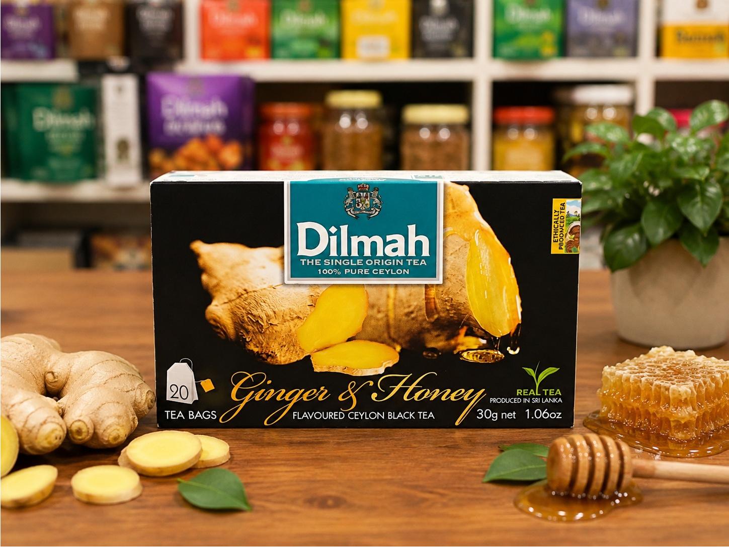 چای سیاه سیلان طعم زنجبیل و عسل (Dilma)
