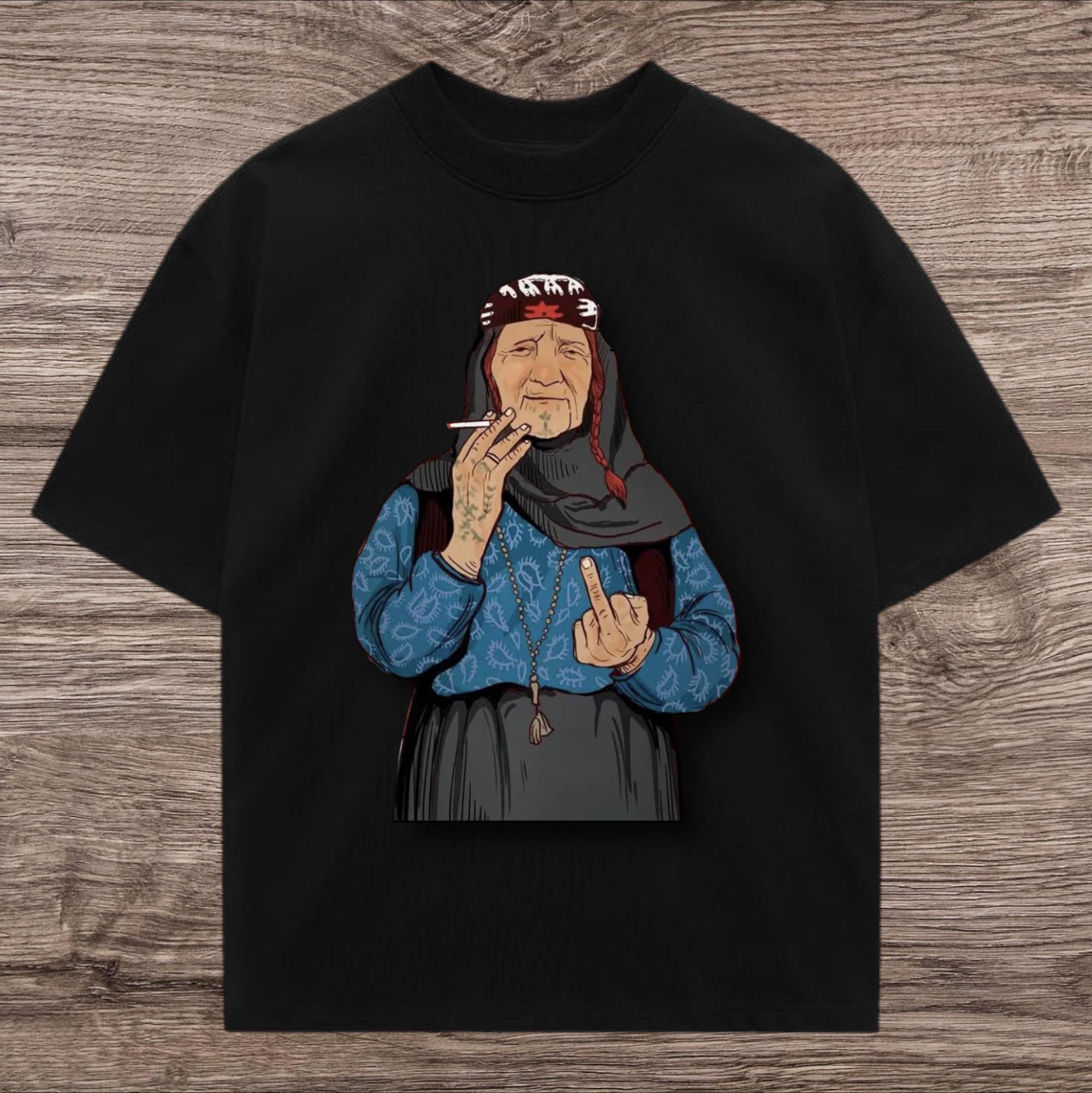 تیشرت طرح دار 2 پیرزن