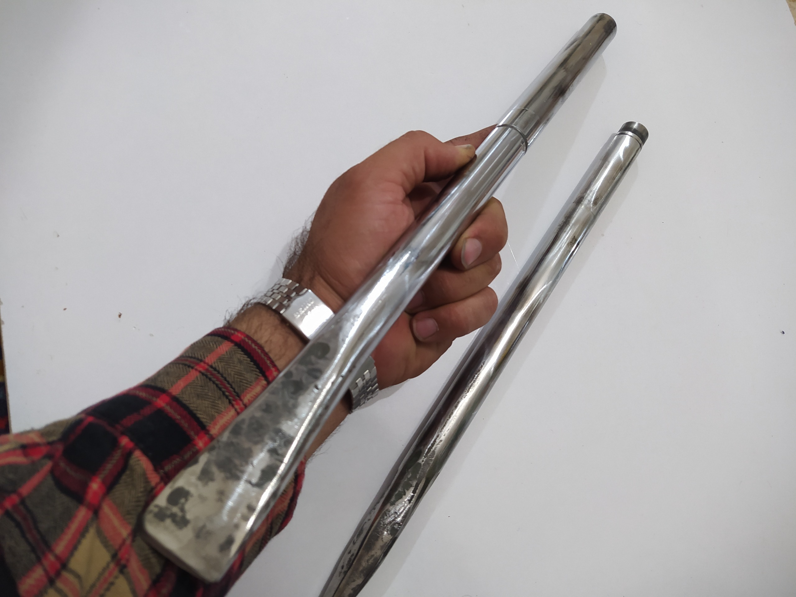 جفت قلم تخت و تیز فولادی ضخیم آبدیده دست ساز