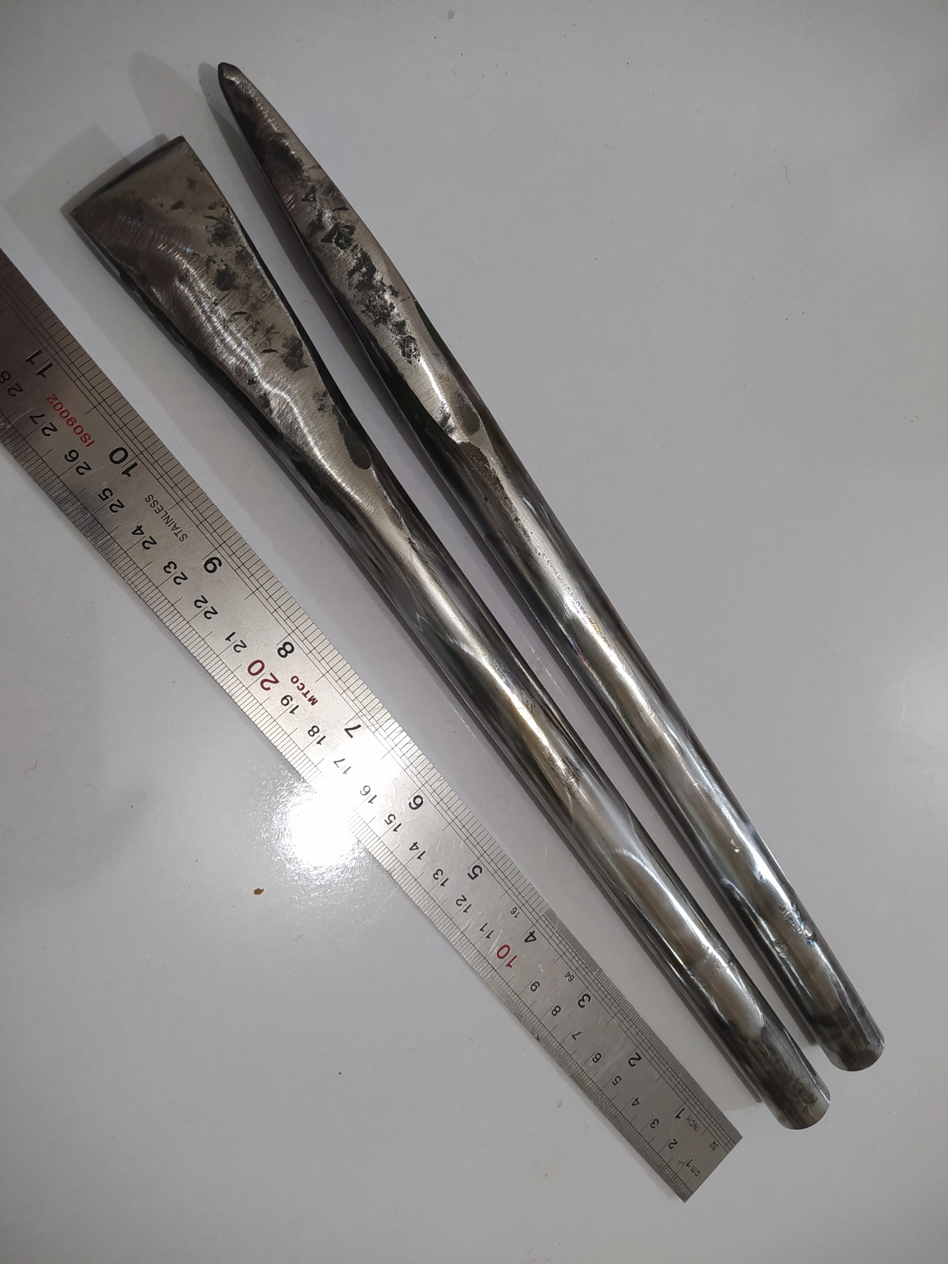 ست جفت قلم تخت و تیز فولاد خالص آبدیده دست ساز