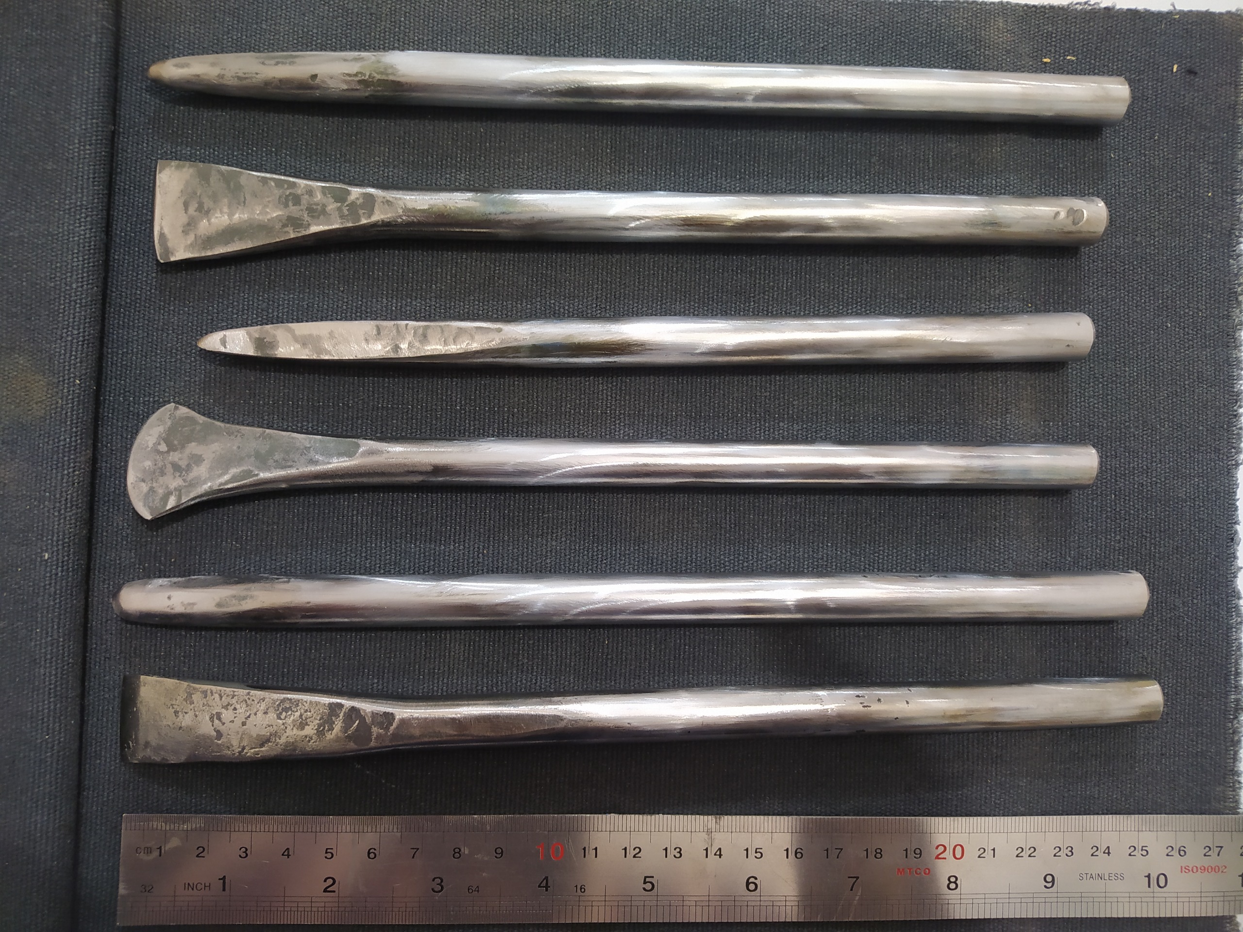 ست 6 عددی قام های فولادی دست ساز آبدیده بی نظیر