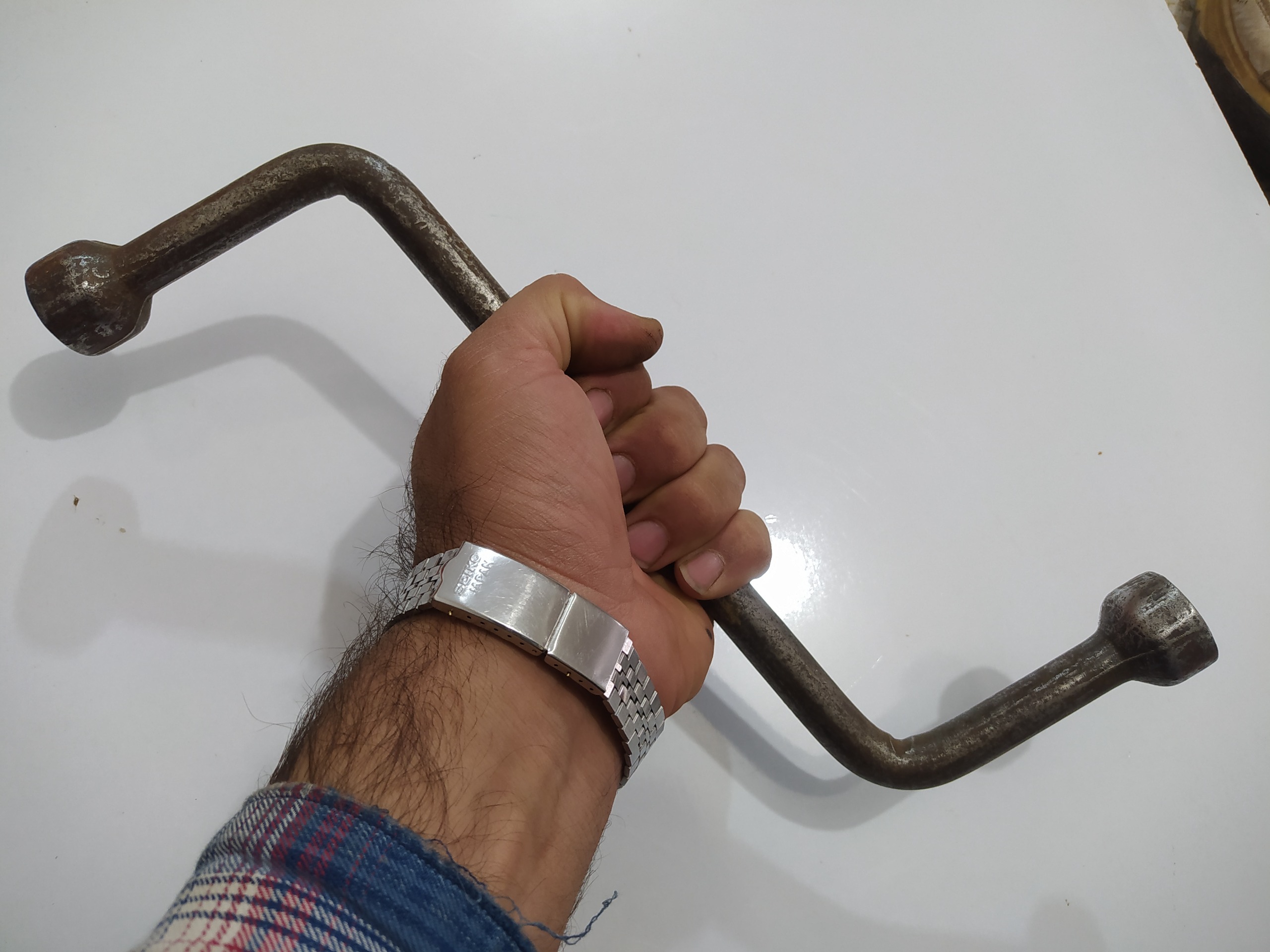 آچار چرخ آنتیک فولادی هندلی 14 و 19 میلیمتر