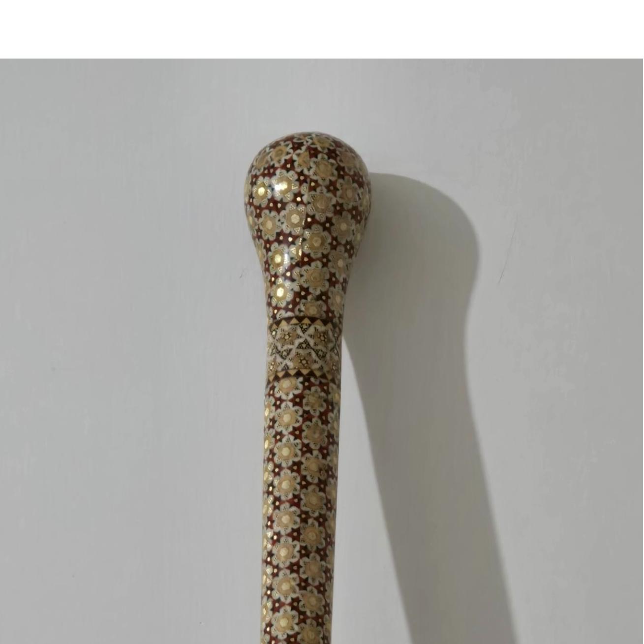 عصای مصری خاتم کاری توضیحات