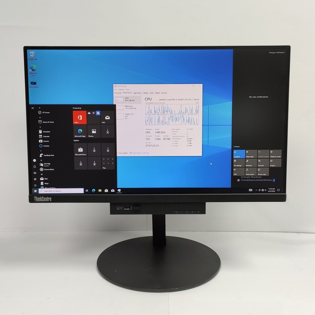 آل این وان 22 اینچ lenovo نسل 8