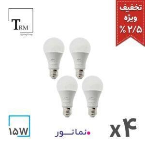 پک4تایی لامپ حبابی 15وات(تخفیف ویژه)-آفتابی