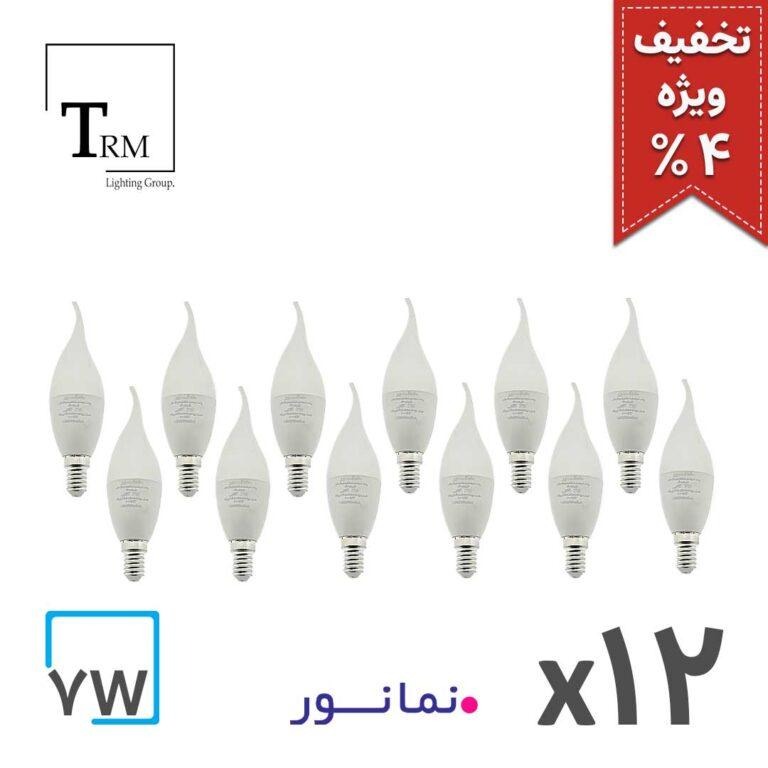 پک 12تایی لامپ اشکی 7 وات نمانور (تخفیف ویژه)