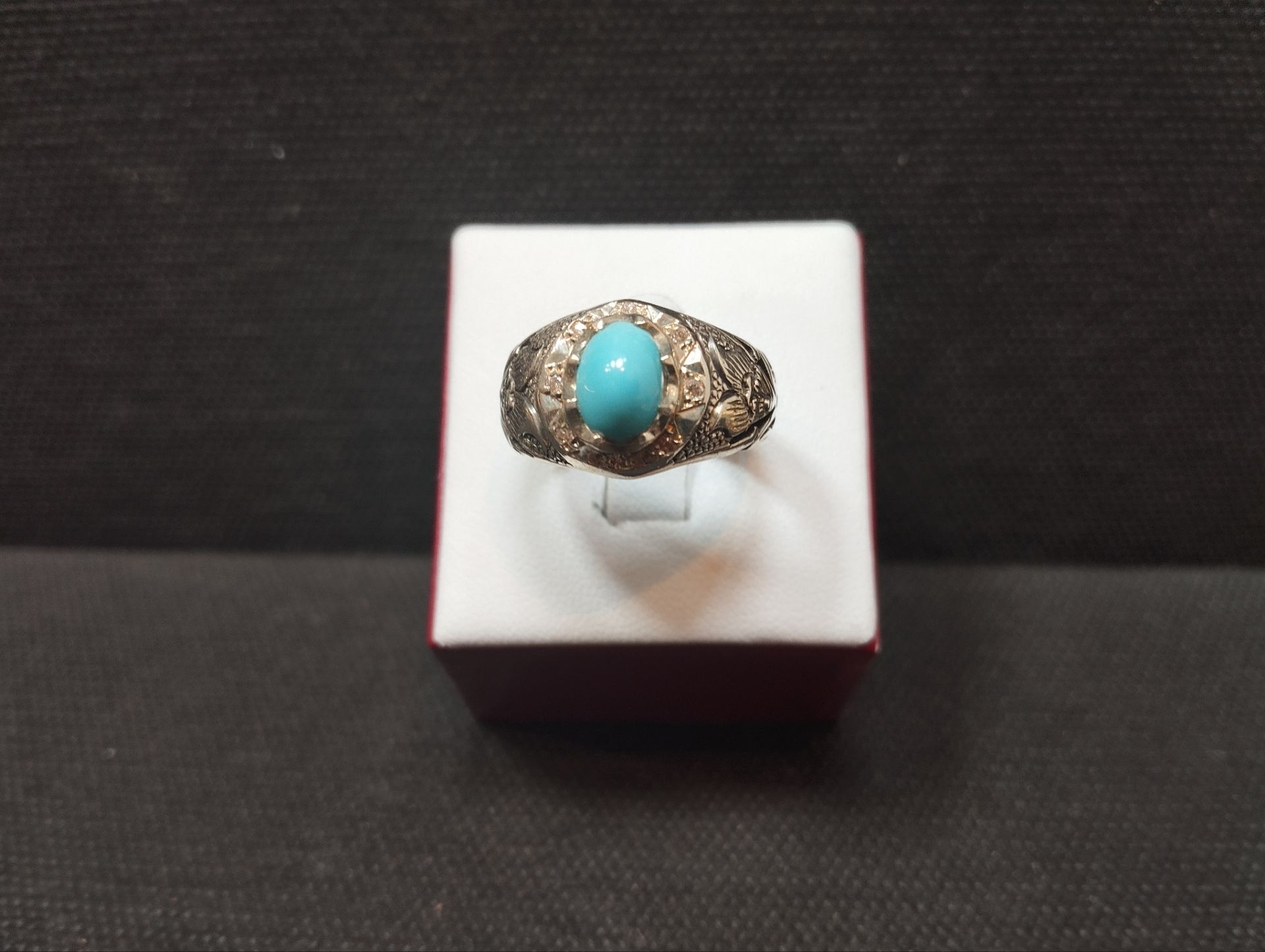 انگشتر نقره مردانه فیروزه نیشابور فاخر