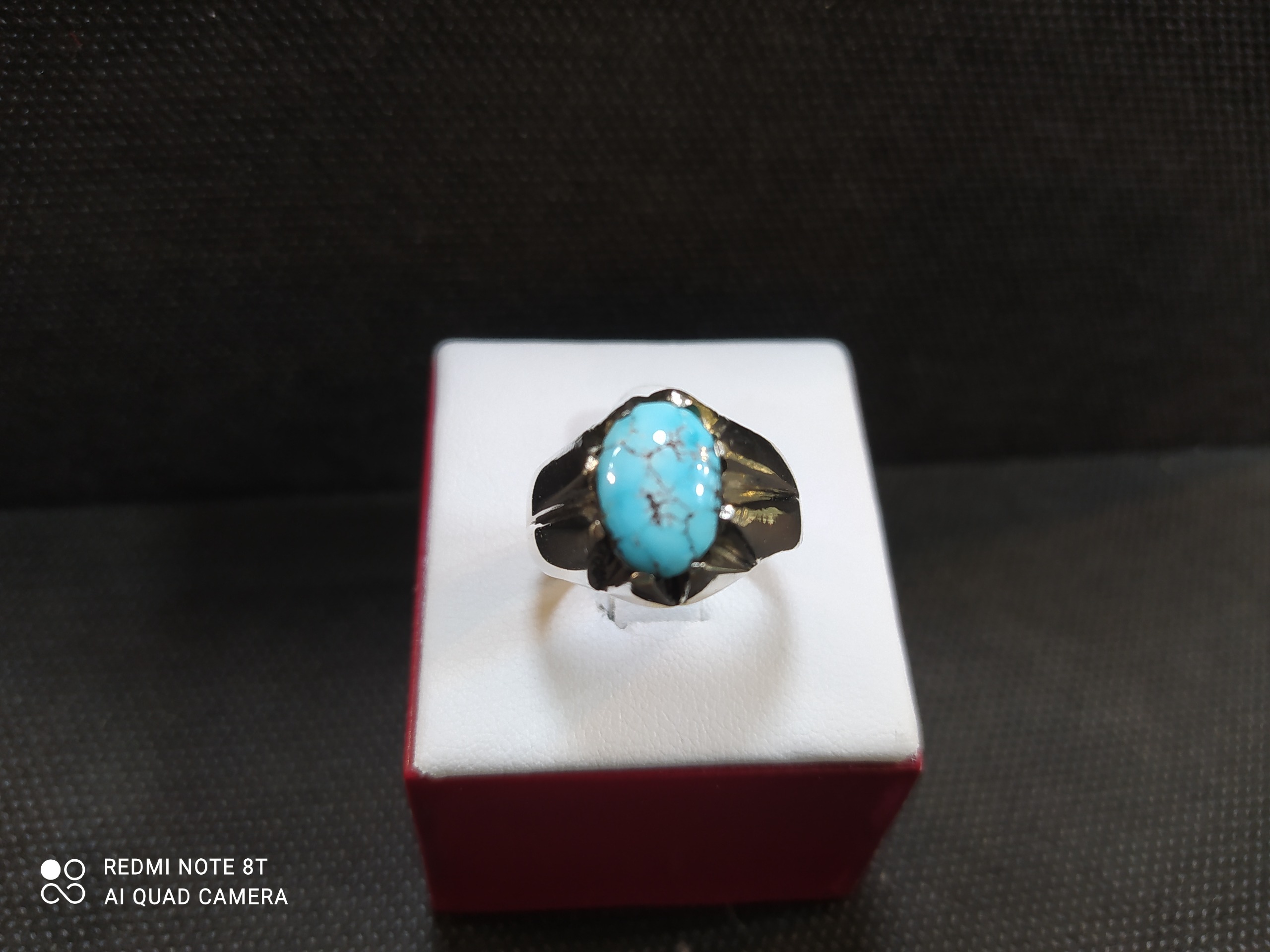 انگشتر نقره مردانه فیروزه نیشابور عجمی