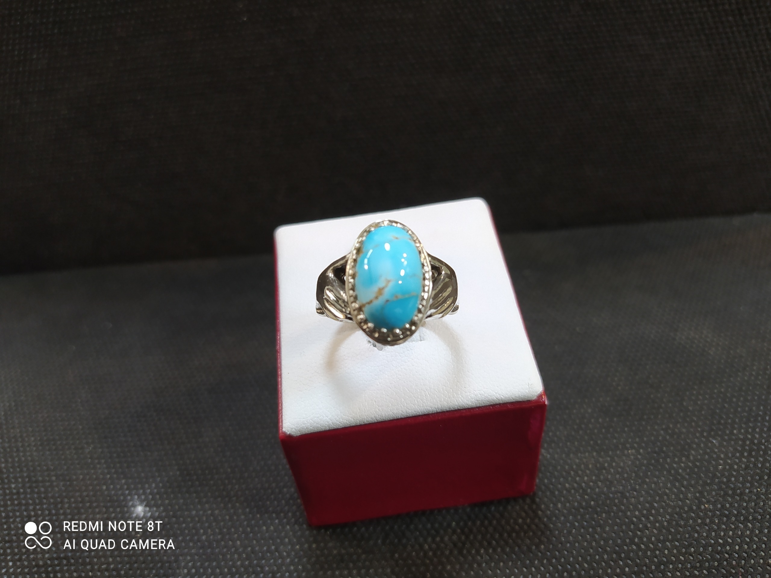 انگشتر نقره مردانه فیروزه نیشابور فاخر