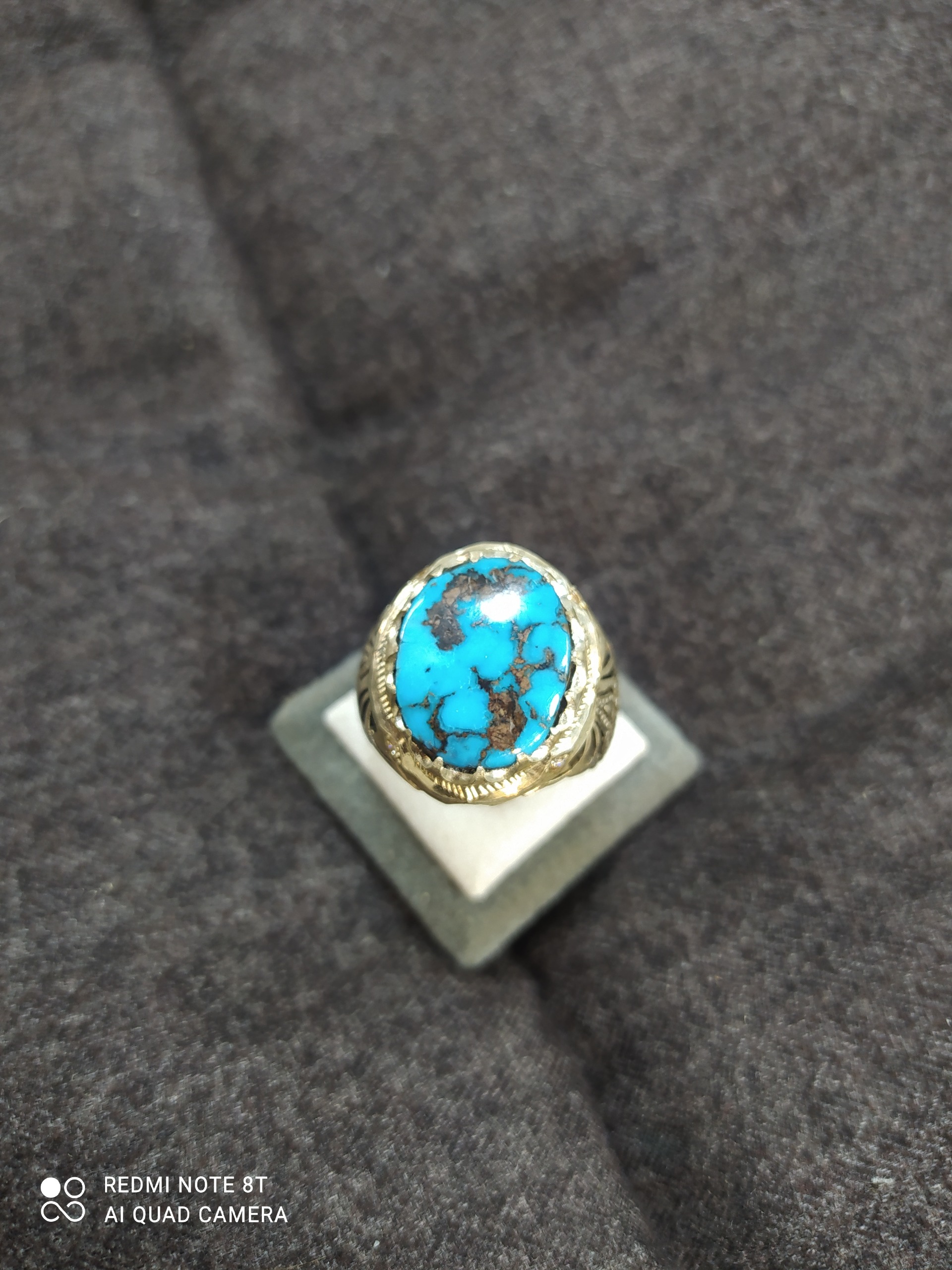 انگشتر نقره مردانه فیروزه نیشابور