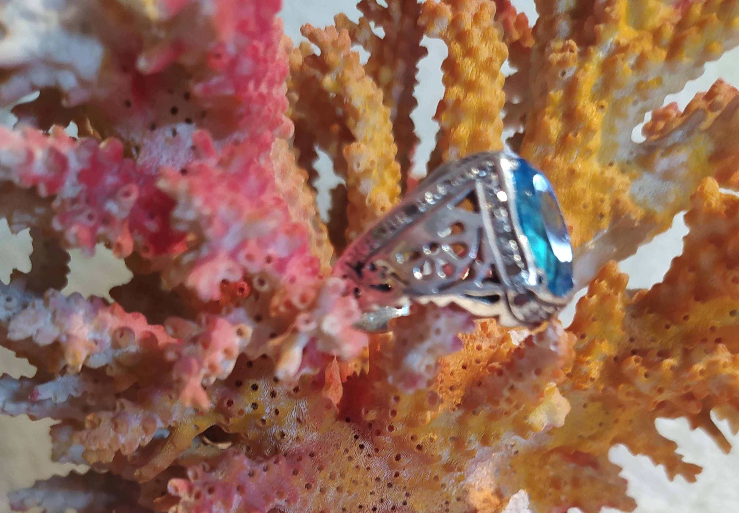 انگشتر نقره مردانه توپاز