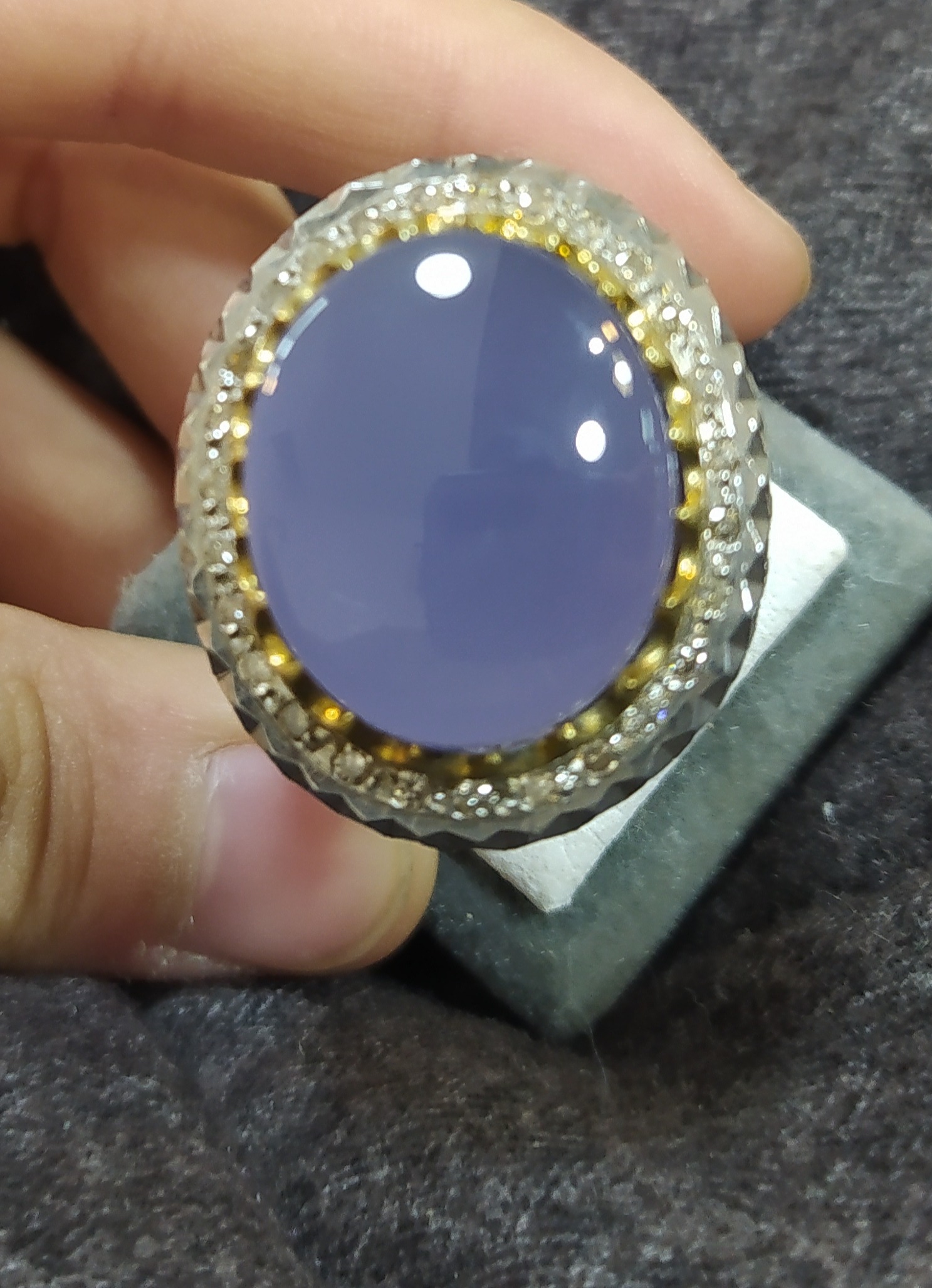 انگشتر نقره مردانه عقیق یمنی سوسنی