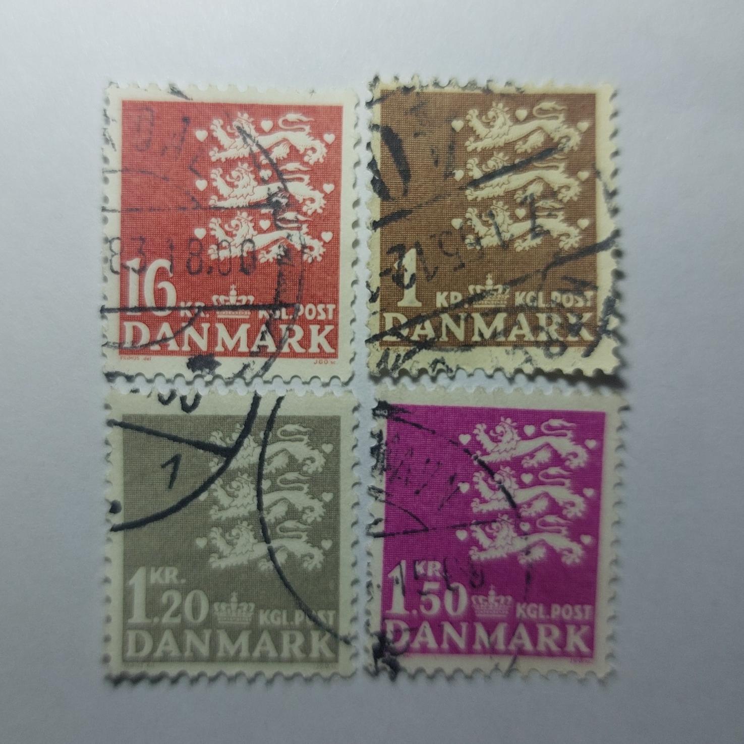 4 عدد تمبر پستی دانمارک