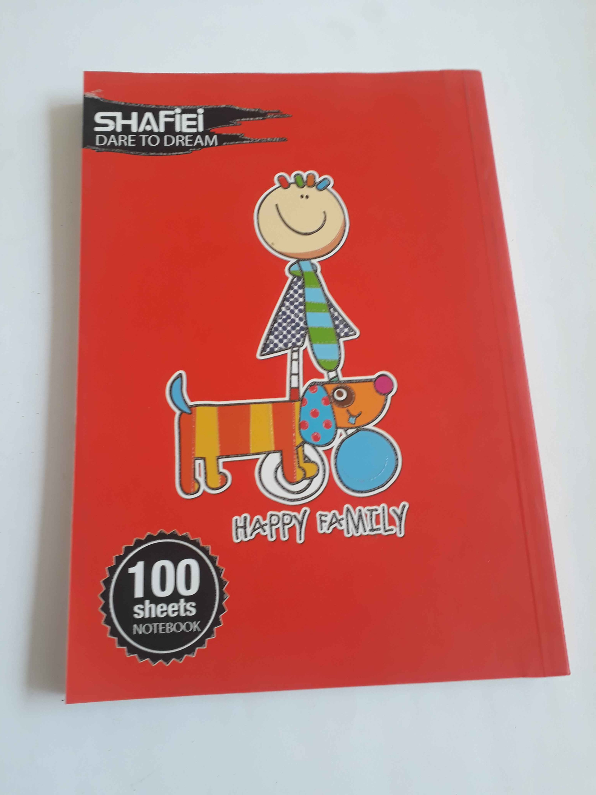 دفتر 100برگ ته چسب خطی شفیعی کد 68 طرح فانتزی