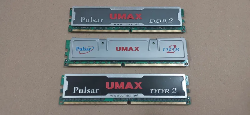 3 عدد رم کامپیوتر قدیمی DDR2 UMAX با کد هدیه