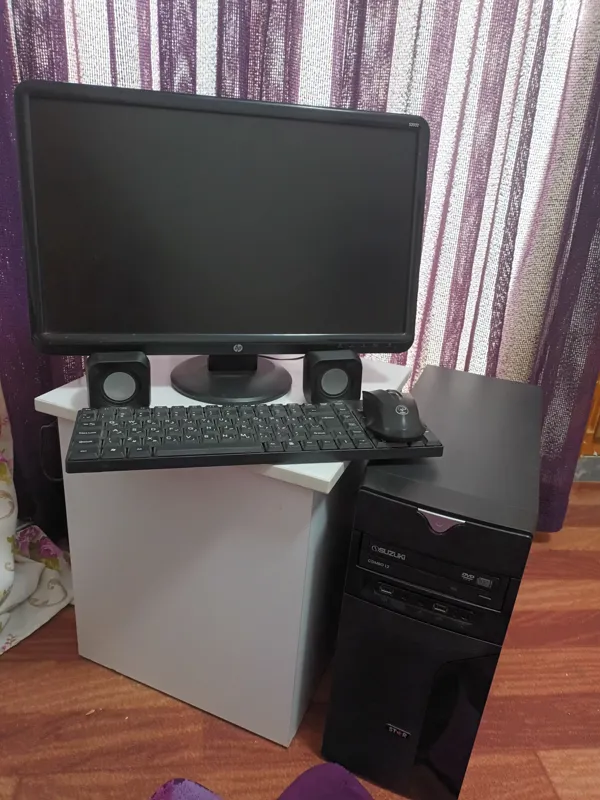 کیس گیمینگ اقتصادی amd بهمراه مانیتور و غیره