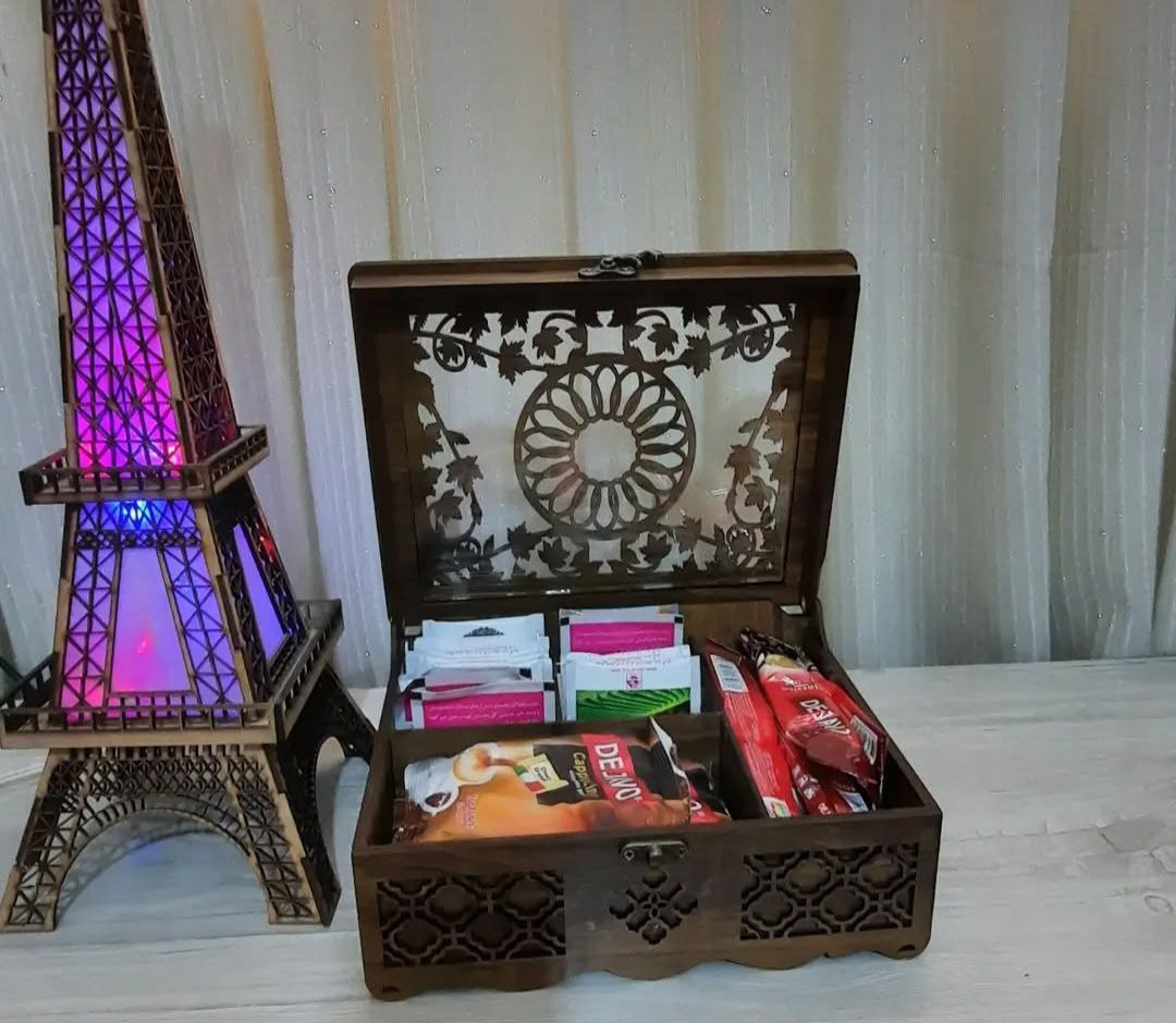 تی باکس 4 خانه چوبی