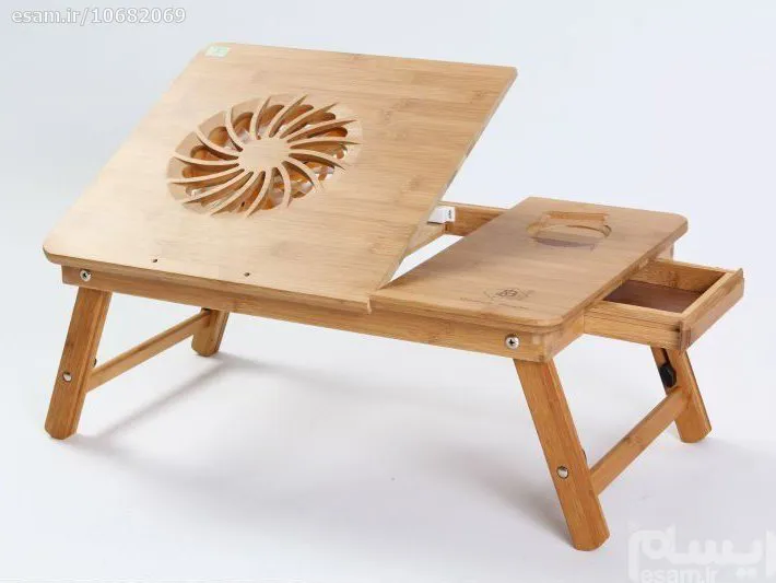 میز چوبی لپ تاپ فن دار ( چوب بامبو ) DeepFlex W709